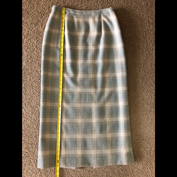 Jones New York 100%Pure Wool Skirt size 12  Pencil Plaid Maxi Workwear casual - Picture 4 of 10